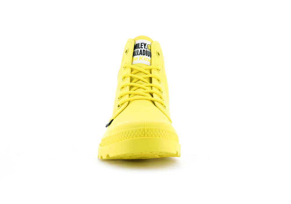 Botas Palladium SMILEY ® PAMPA HI BE KIND Mujer Amarillo | Costa Rica-53971